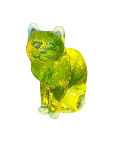 Uranium glass cat