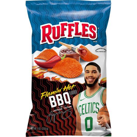 Ruffles Flamin' Hot BBQ Flavored Potato Chips, 8 oz Bag - Walmart.com