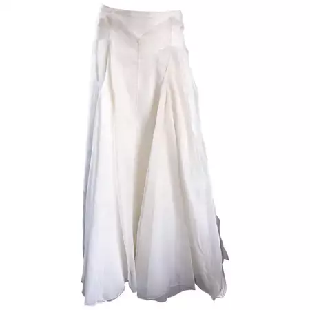 Vintage Carolina Herrera Ivory Silk Faille ' Patchwork ' Ball Evening Full Skirt For Sale at 1stDibs | ivory silk skirt, ball skirts, carolina herrera ball skirt