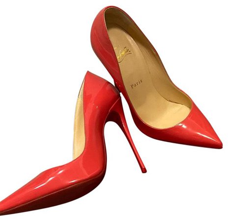 *clipped by @luci-her* Christian Louboutin Red Reference : 1211029p551 Color : Material : Patent Heel Height : 120mm Pumps Size EU 37.5 (Approx. US 7.5) Regular (M, B) - Tradesy