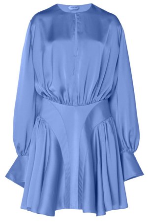 mugler blue dress