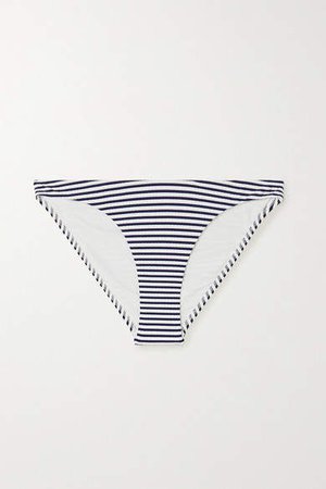 Cali Striped Bikini Briefs - Navy