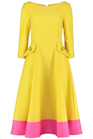 Eponine London pink and yellow dress