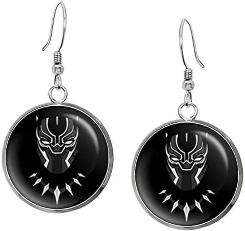 Amazon.com: Black Panther Earrings, The Avengers Captain America Civil War Necklace Jewelry Set, Shield Pendant, Superhero Earrings Gifts Gift, Geek Geeky Present Presents: Clothing, Shoes & Jewelry