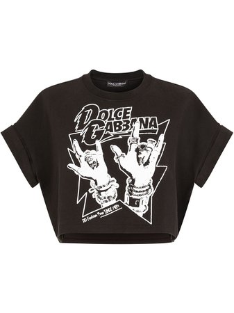 Dolce & Gabbana Cropped Logo T-shirt - Farfetch