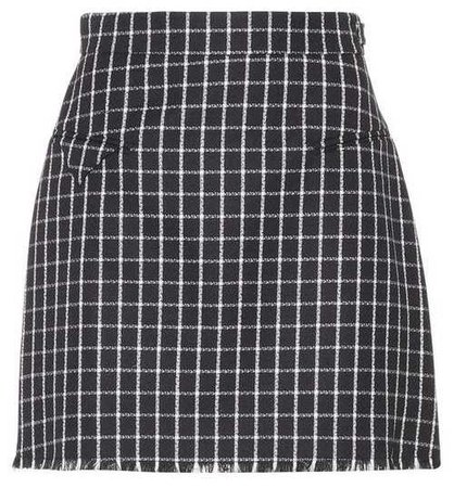 box plaid skirt