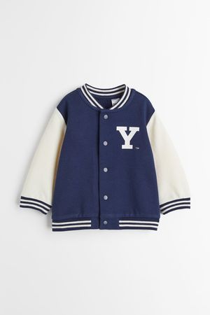 Printed Baseball Jacket - Dark blue/Yale - Kids | H&M US