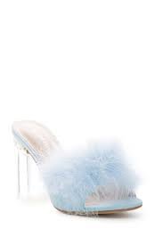 light blue fuzzy heels - Google Search