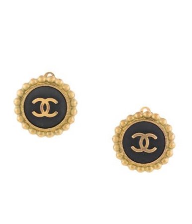 Chanel ‘95 cc button earrings