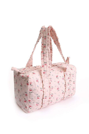 Pink Floral Duffel Bag