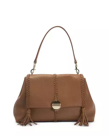 Chloé Penelope Medium Leather Flap Shoulder Bag | Bloomingdale's