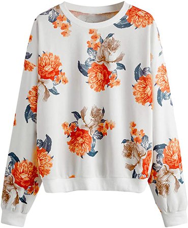 Verdusa Women's Long Sleeve Letter Graphic Drop Shoulder Pullover Sweatshirt Top at Amazon Women’s Clothing store