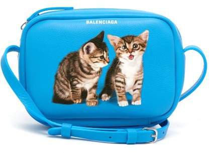Everyday Camera Xs Kitten Print Cross Body Bag - Womens - Blue Multi