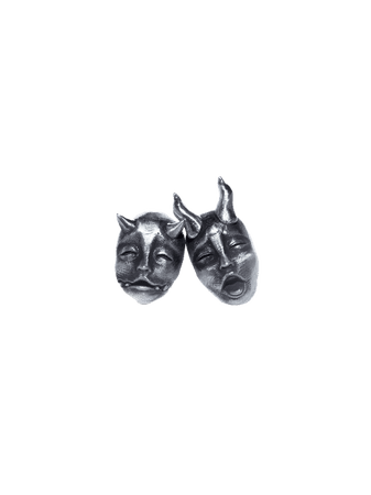 silver goth stud earrings jewelry