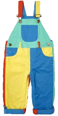 color block overalls/dungarees