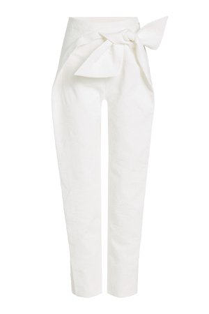 Bow-Front Cotton Trousers Gr. FR 40