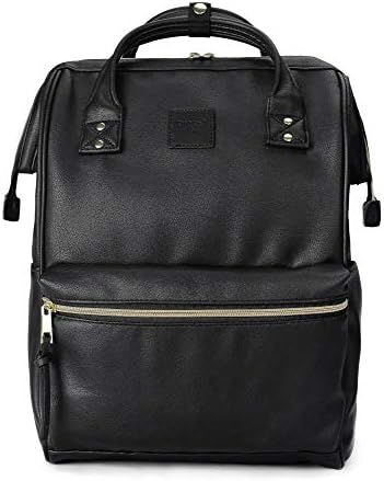 Kah&Kee Leather Backpack Diaper Bag with Laptop Compartment Travel School for Women Man (Black) : Amazon.ca: Baby