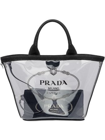 Prada Fabric and Plexiglass handbag $735 - Shop SS19 Online - Fast Delivery, Price