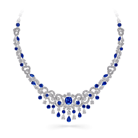 Nuage Necklace, Sapphire and diamond | Graff