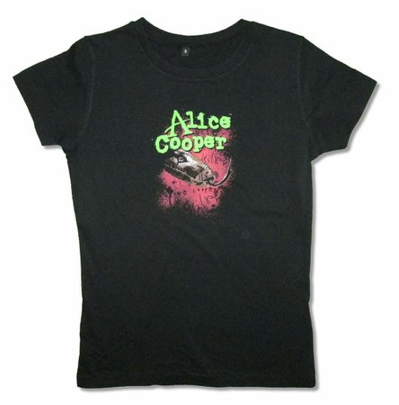 Alice Cooper Killer Girls Juniors Black T Shirt New Official | eBay