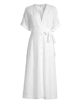 Shop Equipment Nauman Linen Wrap Shirtdress | Saks Fifth Avenue