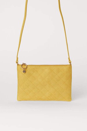 Quilted Shoulder Bag - Yellow