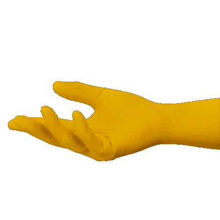 mustard yellow surgical gloves