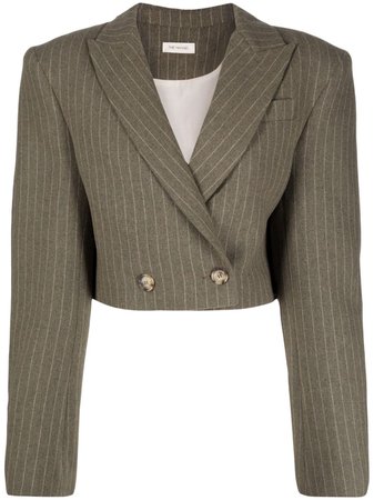 Shop The Mannei cropped pinstripe blazer with Express Delivery - FARFETCH