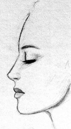 sketch of woman face - Google Search