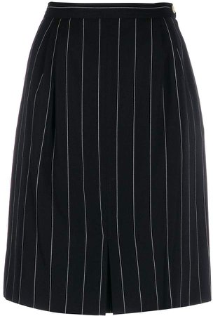 Pre-Owned 1980s pinstriped skirt