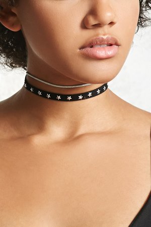 Faux Leather Choker Set | Forever 21