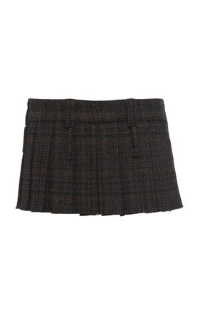 Plaid Mini Skirt By Miu Miu | Moda Operandi