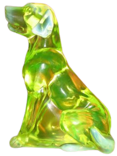 Uranium glass labrador