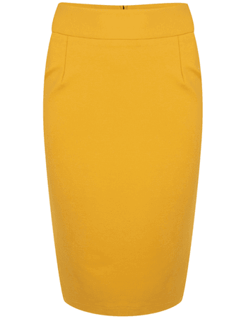Vey Cherry - Pencil Skirt Mustard