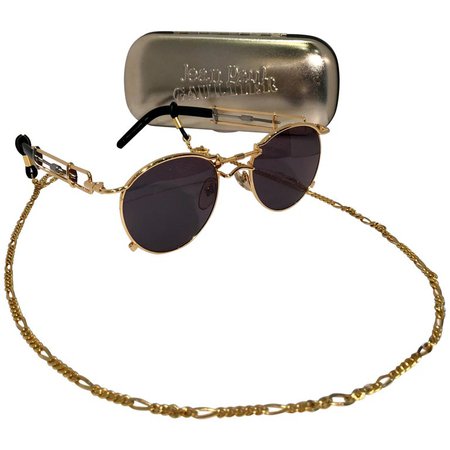 Jean Paul Gaultier Sunglasses Vintage 1990s 2-Tone Rare 56-0174 Original Case For Sale at 1stdibs