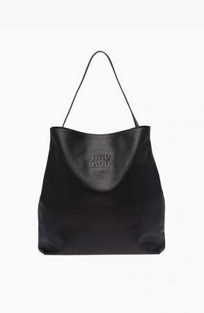 miu miu | black leather tote bag
