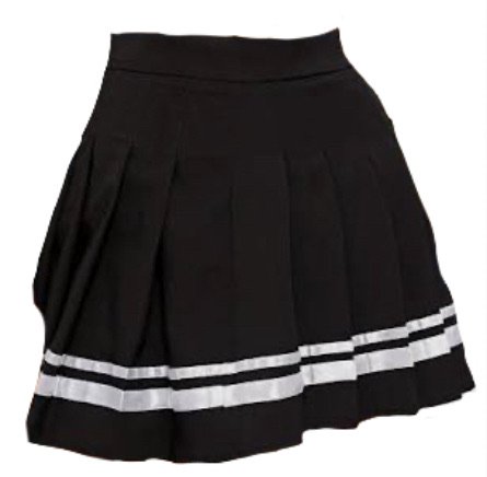 black pleaded skirt