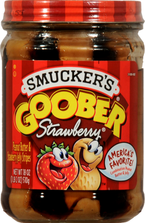 Smucker's Goober Peanut Butter & Strawberry Jelly Stripes, 18 oz - Fred Meyer
