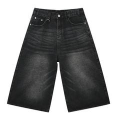 black jean jorts shorts