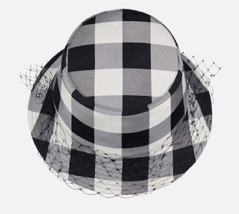 Dior checked hat
