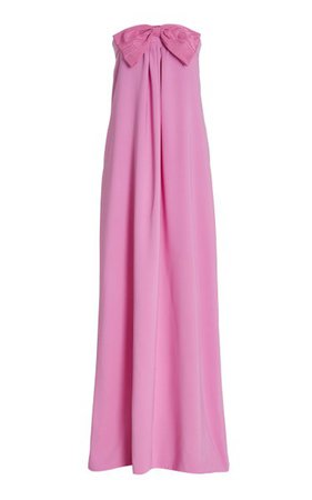 Bow-Embellished Strapless Gown By Oscar De La Renta | Moda Operandi