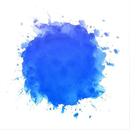Bright Blue Watercolor Splash