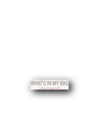 what’s in my bag words