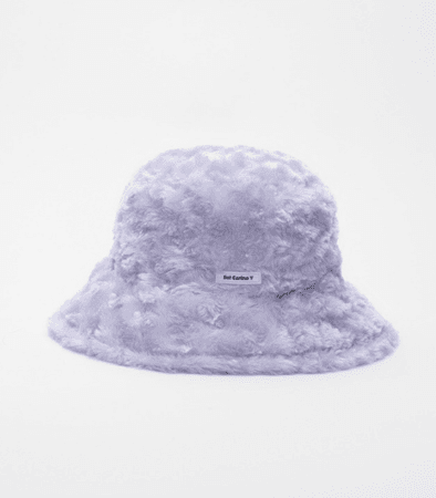 Rose Fur Fisherman Hat Purple Long Brim Sei Carina Y