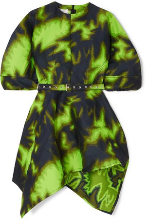 Marques' Almeida | Belted asymmetric printed brocade mini dress | NET-A-PORTER.COM