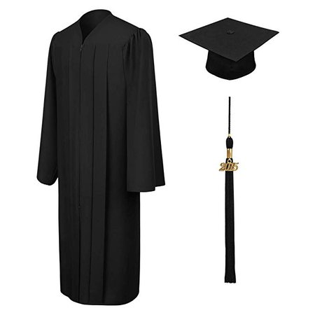 Amazon.com: Purple High School Graduation Gown And Cap With Tassel Package – Matt.: Clothing