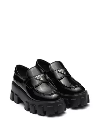 Prada Moonlith Patent Leather Loafers - Farfetch