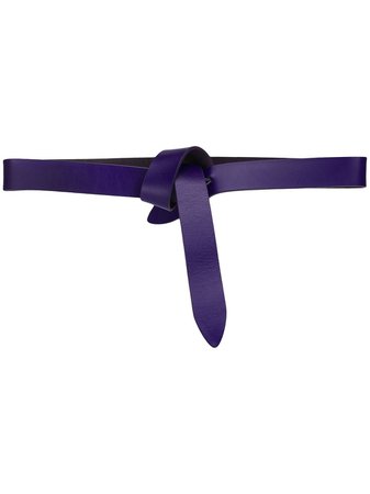 Isabel Marant Lecce Knot Detail Belt CE011220P012A Purple | Farfetch
