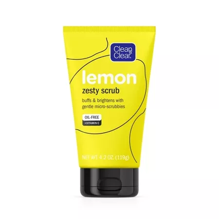 Clean & Clear Lemon Zesty Oil Free Face Scrub With Vitamin C - 4.2oz : Target