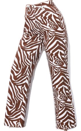 brown zebra jeans
